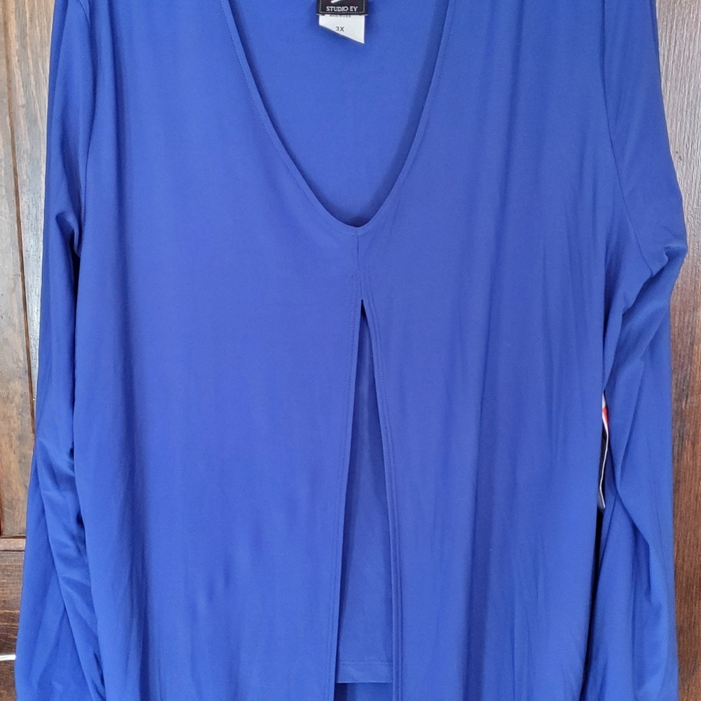 NWT Studio EY Long Sleeve Fly Away Top Size 3X